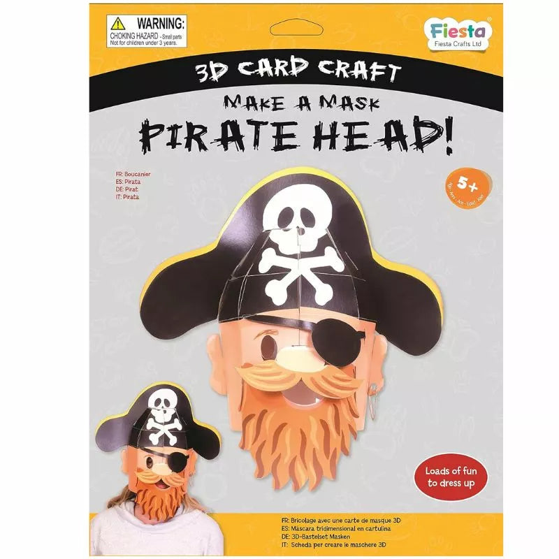 Create a Fiesta Crafts 3D Mask Pirate using card craft.