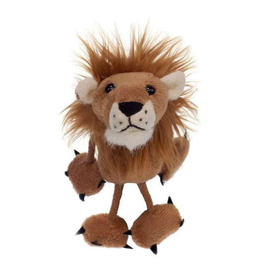 The Puppet Company Lion Finger Puppet has a fluffy mane and friendly expression, ideal for storytelling. Its soft body, cute big paws, and black-tipped claws make it perfect for creative play. This lovable lion stands ready to join any adventure!.