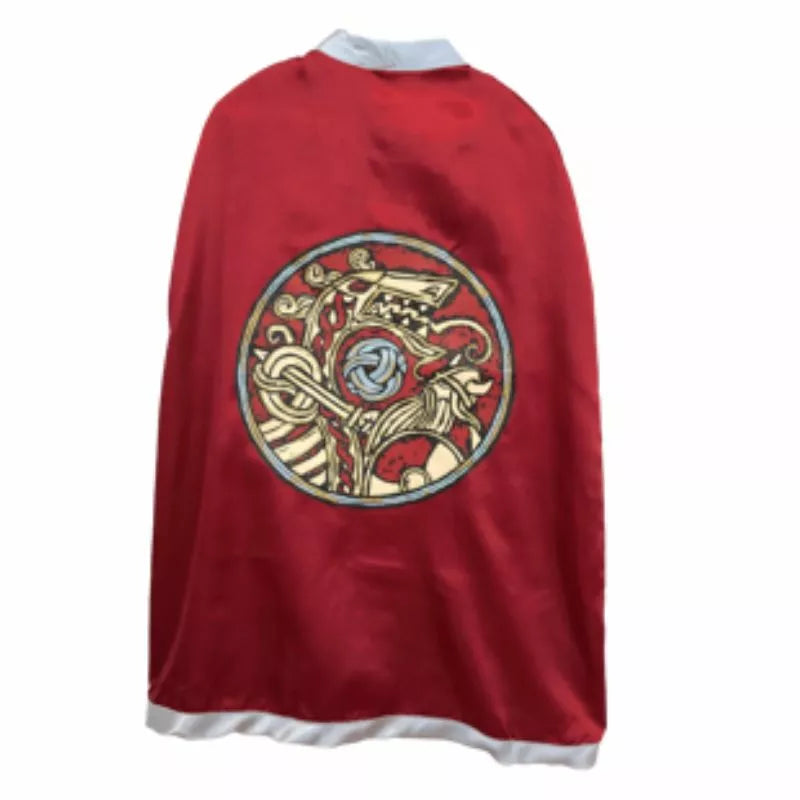 A Liontouch Viking Cape with a dragon on it.