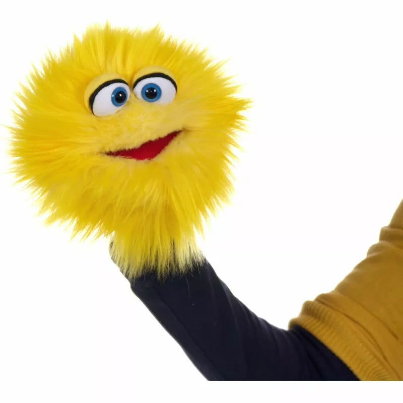 A person performing a puppet show with a Living Puppets Potatoes Hand Puppet for kids.
