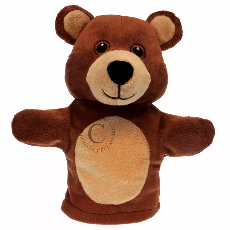 The Puppet Company My First Puppet Bear on a white background, perfect for kids.