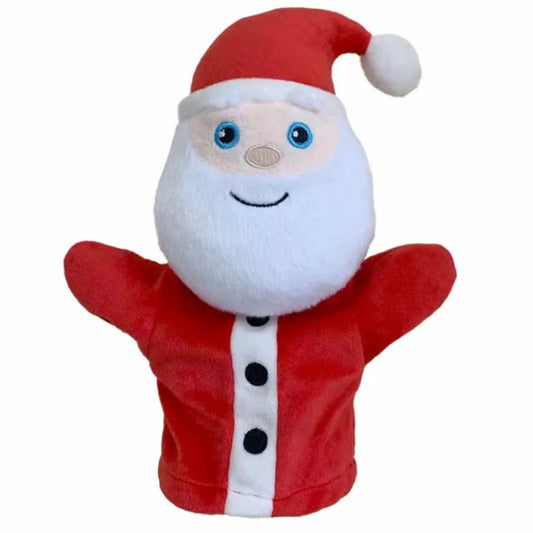 The Puppet Company My First Christmas Puppet Santa Claus with blue eyes.