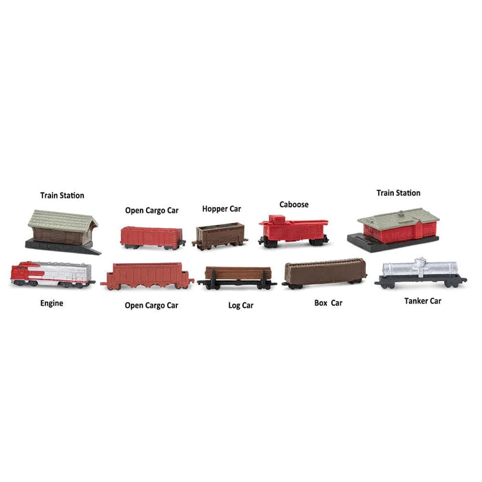 A set of puppet-themed Figurines Trains for kids, perfect for an imaginative puppet show.