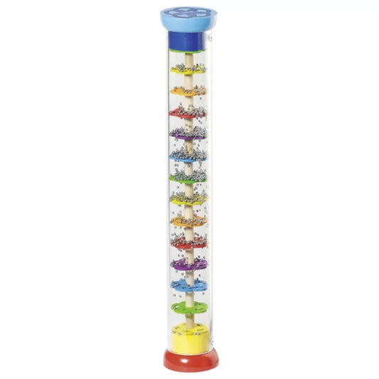 A Large Rainmaker filled with lots of different colored objects.