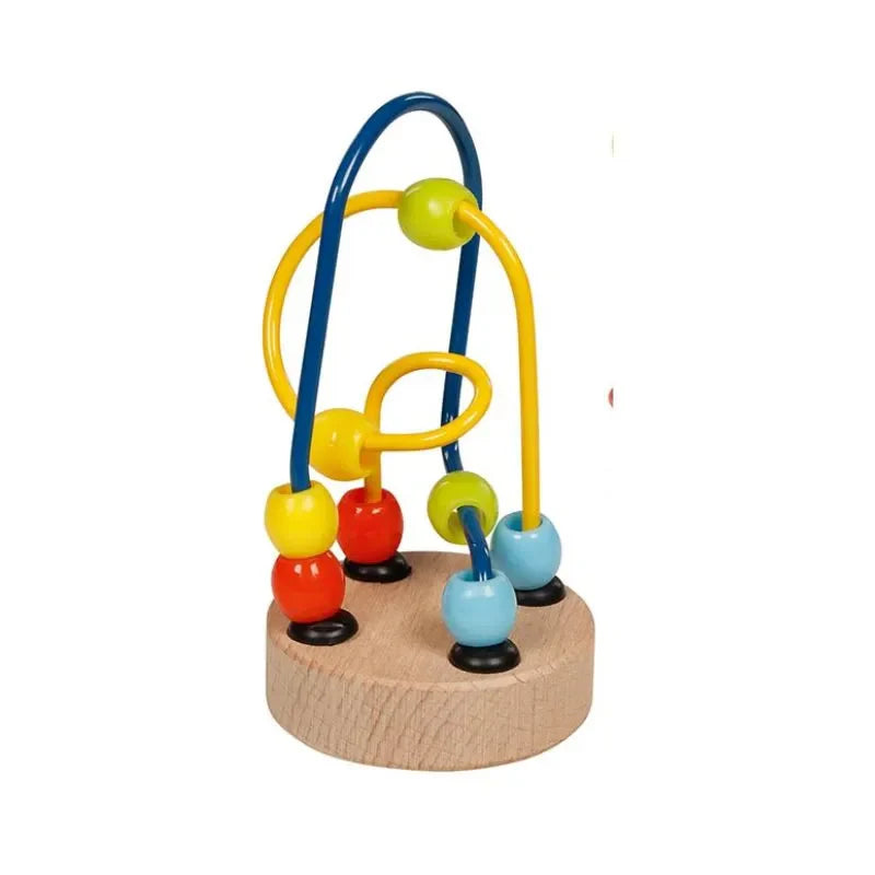 Small Bead Maze Toy Blue Yellow