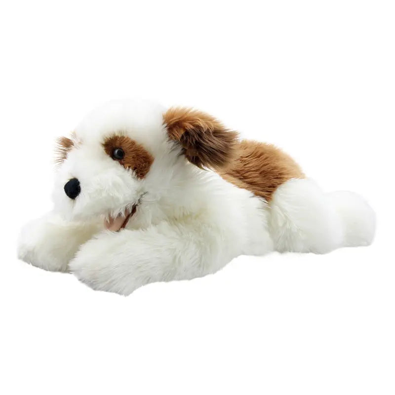 Brown & White Dog Hand Puppet - Playful Puppies