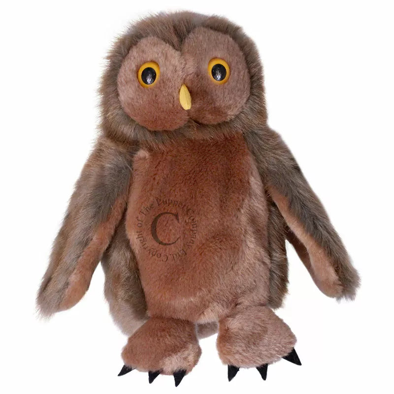 The CarPets Owl Puppet with yellow eyes is perfect for kids' puppet show.