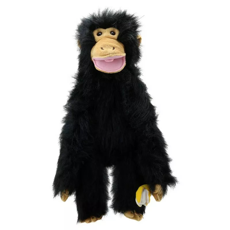 The Puppet Company Medium Puppet primate chimp is perfect for kids during a puppet show.