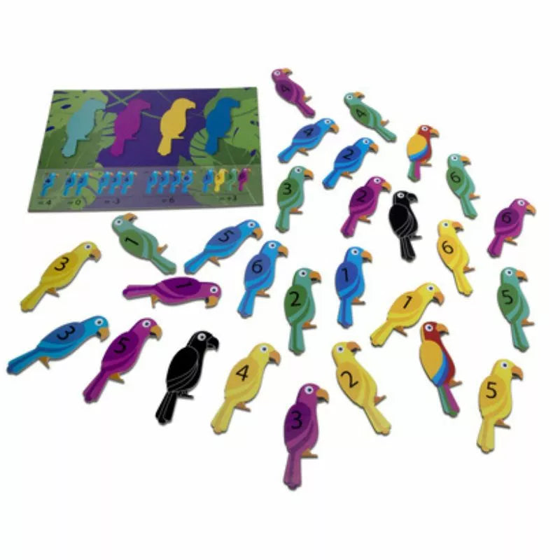 Experience an exciting challenge with the Buitenspeel Parrots Collection Game, a thrilling board game where vibrant parrots take center stage. The set includes a board featuring parrot-shaped slots and numbered pieces from 1 to 5, pushing players to employ tactics and speed as they race to position their feathered friends first.