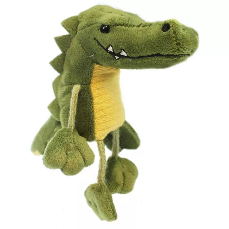 A green Crocodile Finger Puppet, perfect for puppet shows and kids' entertainment.