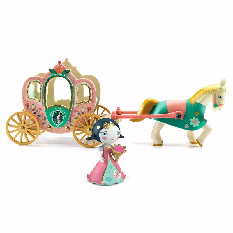 Djeco Arty Toys Mila & Ze Carrosse princess carriage and puppet show set for kids.