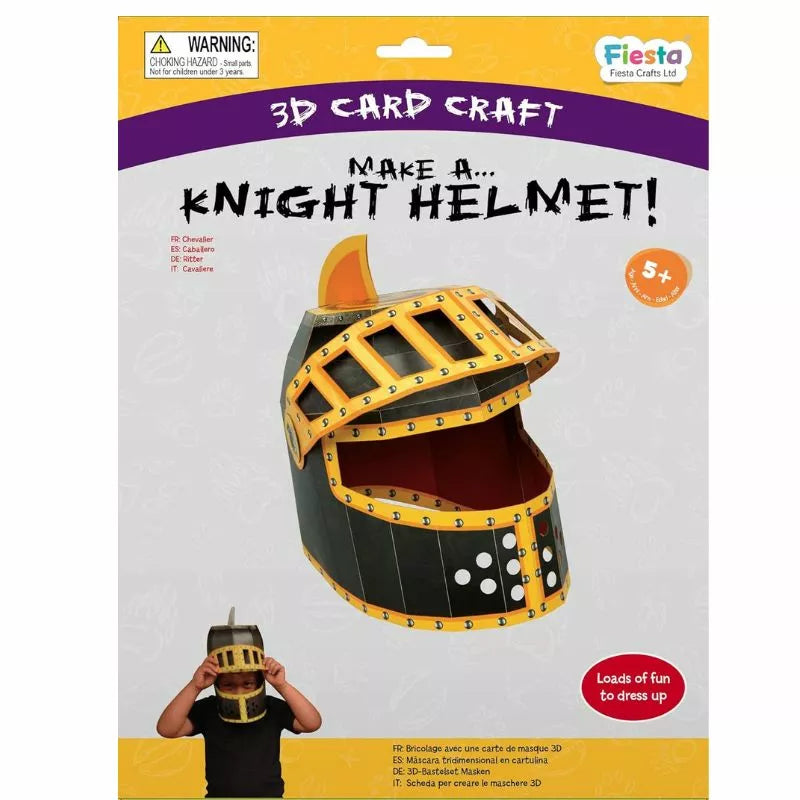 Create a Fiesta Crafts 3D Mask Knight Helmet with arts & crafts.