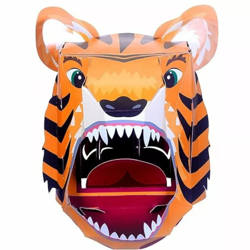 A Fiesta Crafts 3D Mask Tiger for arts & crafts or dressing up purposes.