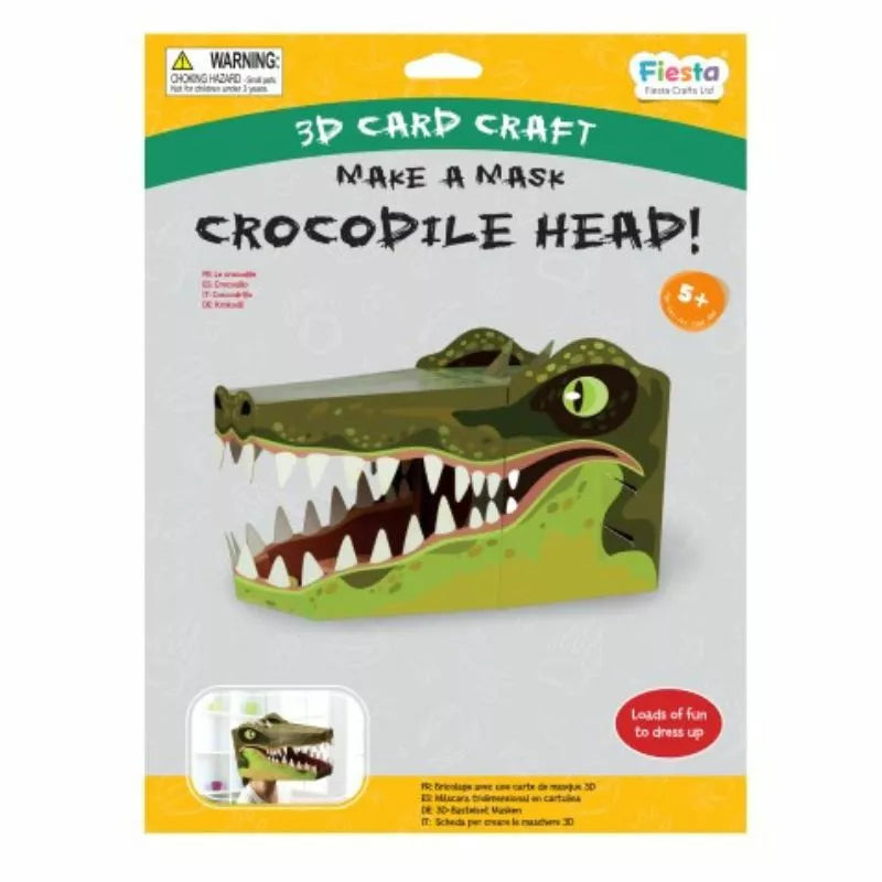 3D Card Craft create a Crocodile puppet for kids.