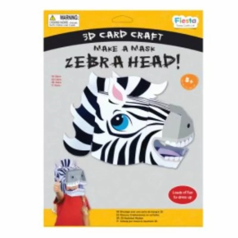Zebra Craft: Create a 3D zebra mask that doubles as a puppet for kids to use in imaginative puppet shows.