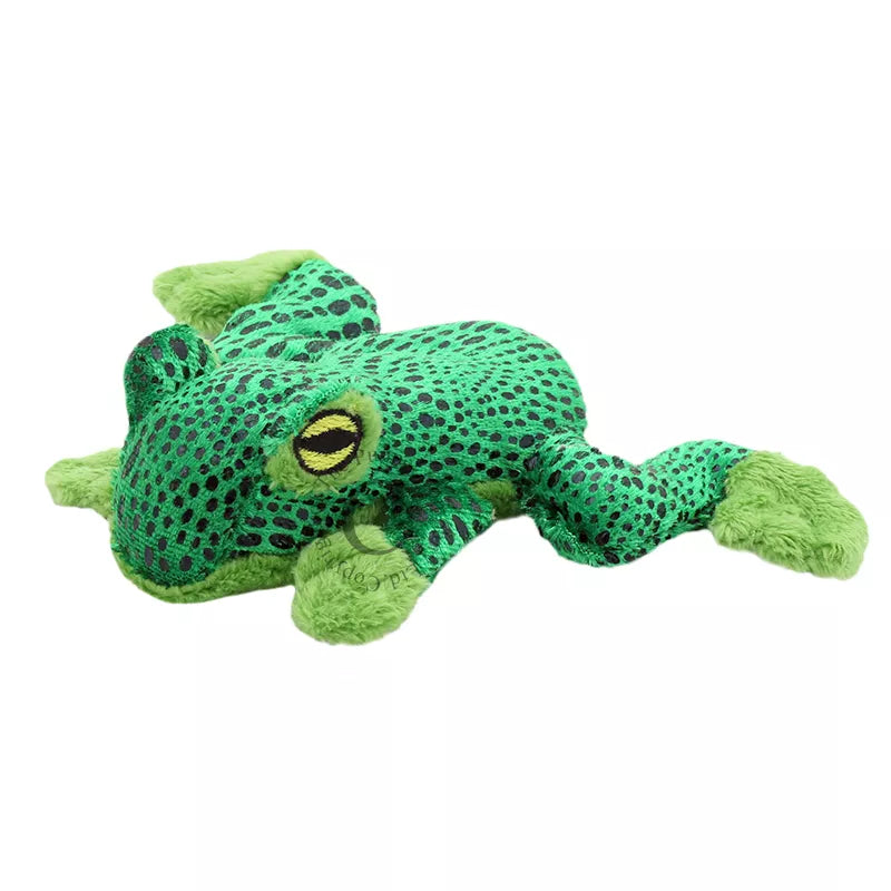 A green frog finger puppet for kids in a puppet show.