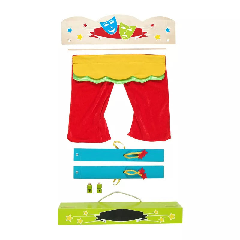 Experience an enchanting puppet show for kids with the Fiesta Crafts Carry Case Finger Puppet Theatre.