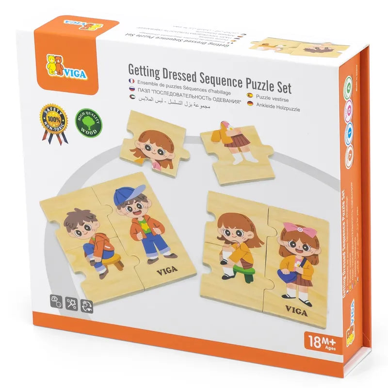 Getting Dressed Sequence Puzzle Set | Puzzle Early Years – Puppets Ireland