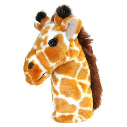 The Puppet Company CarPets Giraffe is a hand puppet with a realistic design, showcasing brown and white spots, a mane, and soft fabric texture. Its expressive eyes and detailed features make it ideal for imaginative storytelling and playful adventures.