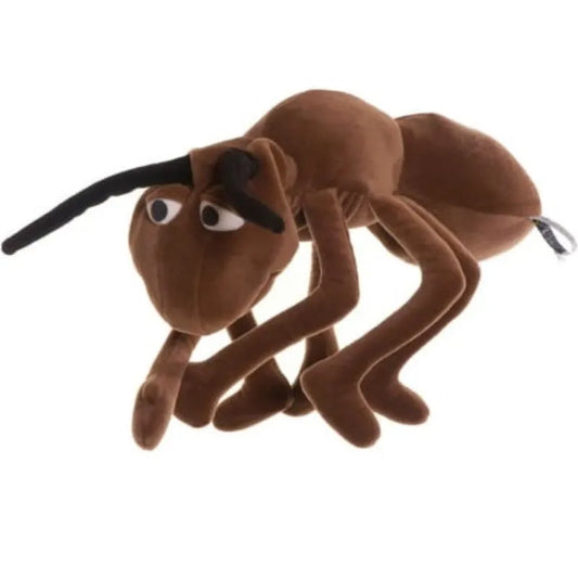 Meet Living Puppets Anton Hand Puppet, a plush brown toy featuring exaggerated legs, expressive eyes, black antennae, and a playful design. Its movable mouth offers additional fun for nature talks on a simple white background.