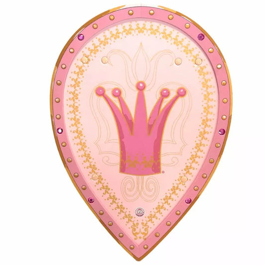 A Liontouch Queen Rosa Shield for kids to use in puppet shows.