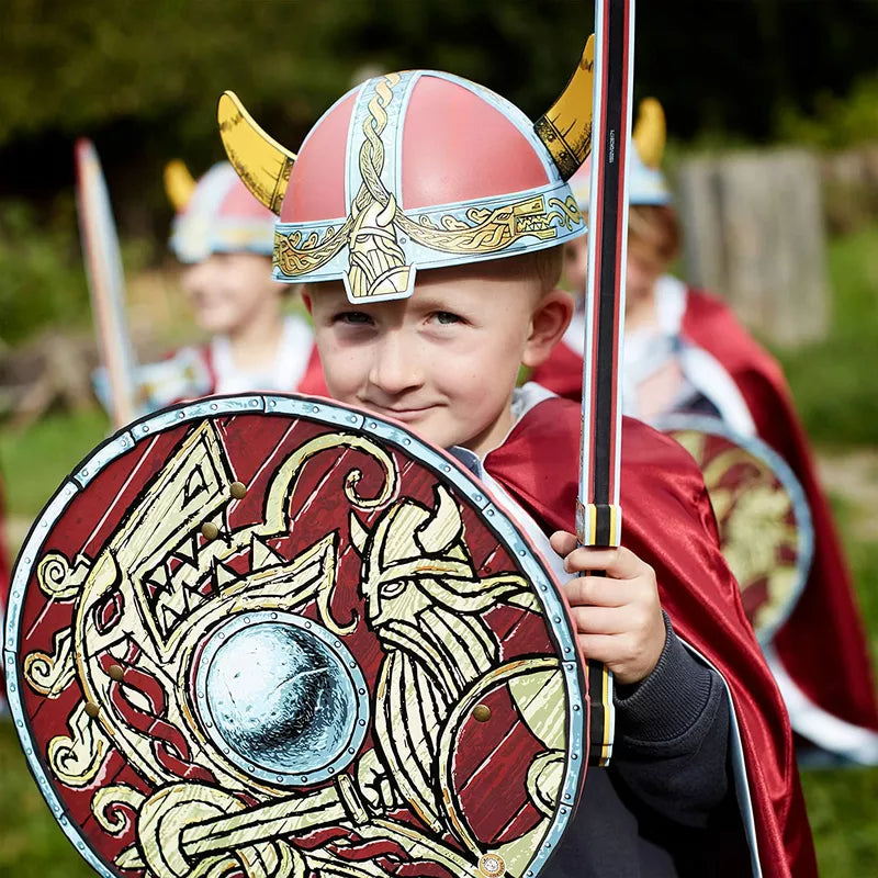 A puppet show featuring kids dressed as Liontouch Viking Set Sword, Shield & Axe.
