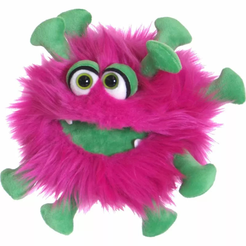 A Living Puppets Kai Hand Puppet with green eyes.