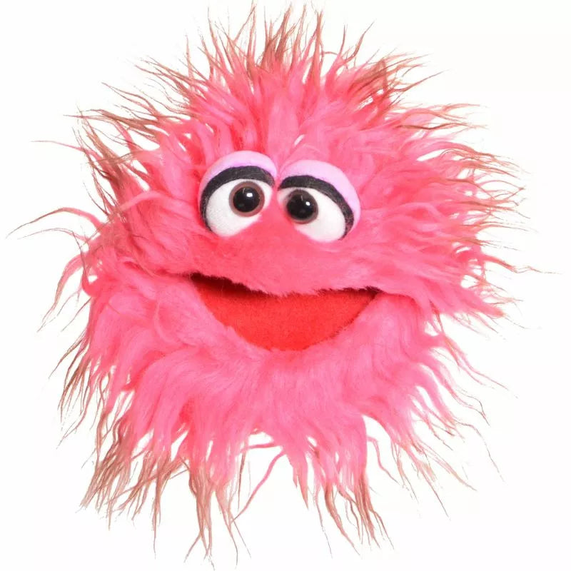 A Knups Hand Puppet with long hair and big eyes for kids' puppet shows.
