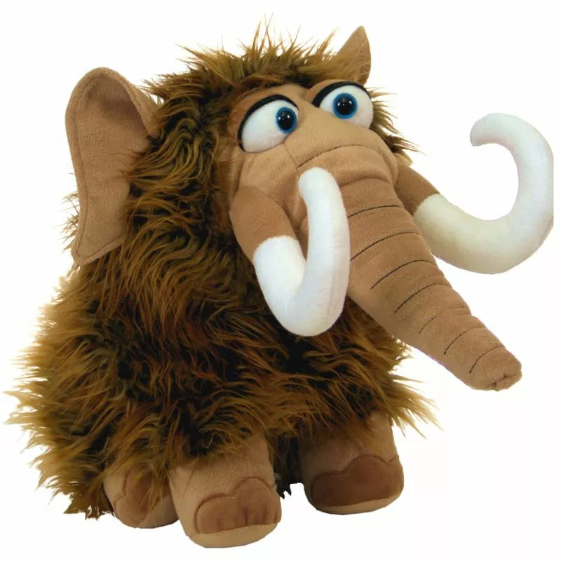 A Living Puppets Fletcher Hand Puppet of a stuffed mammoth with big tusks.