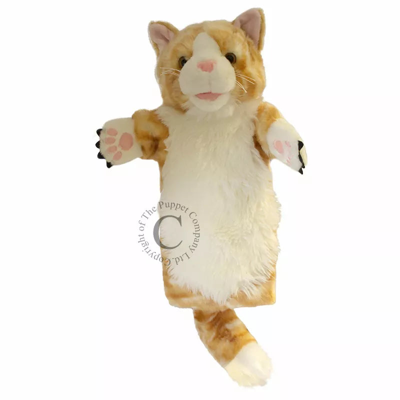 Long Sleeved Puppet Cat with outstretched paws, perfect for kids' puppet shows.