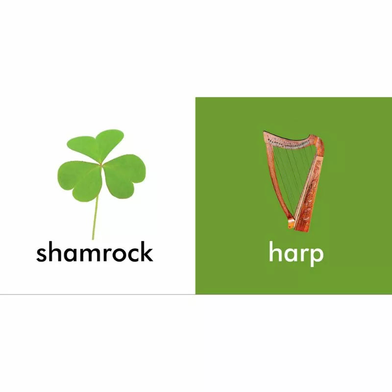 My First Book of Ireland showcases Irish symbols such as the shamrock and harp.