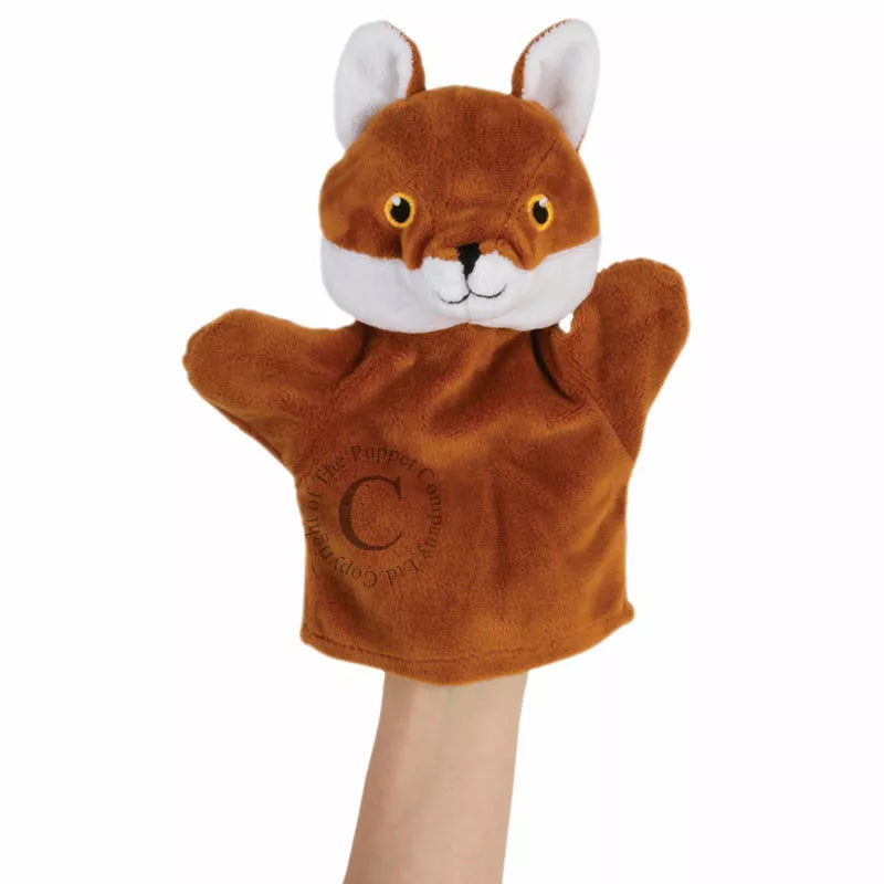 A kids' puppet show with The Puppet Company My First Puppet Fox hand puppet.