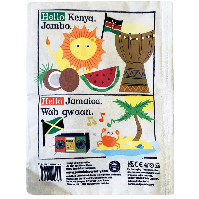 Crinkly Cloth Book Hello Friends