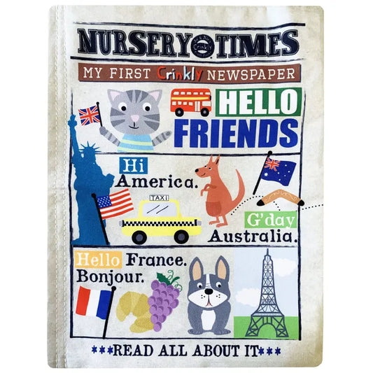 Crinkly Cloth Book Hello Friends