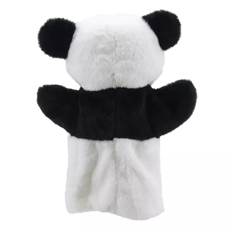 An ECO Puppet Buddies Panda Hand Puppet on a white background.