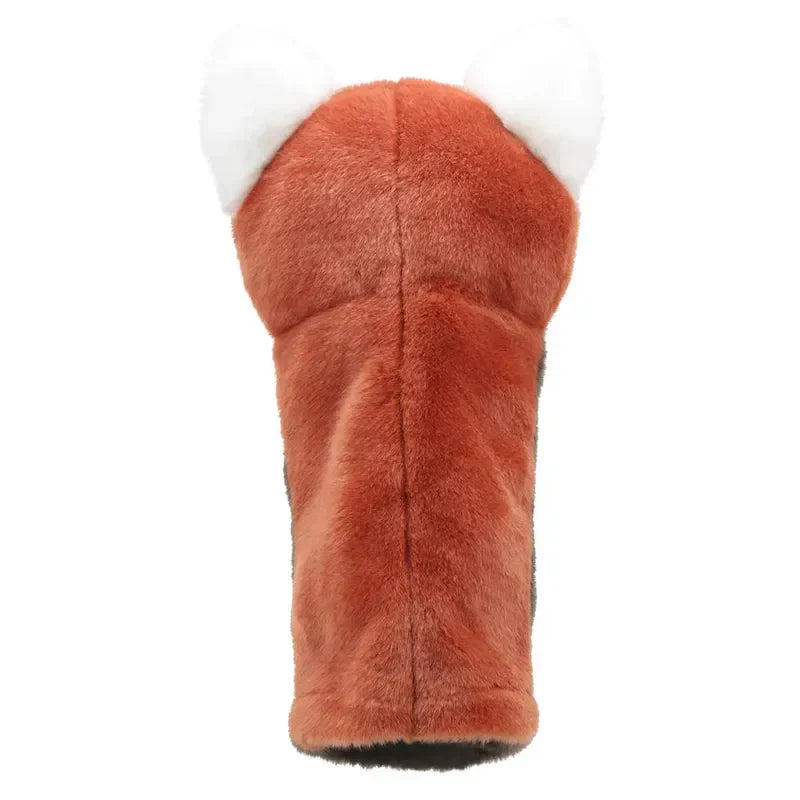 The Jumbo Friends Red Panda Hand Puppet adds a whimsical and protective touch to your golf clubs, resembling a brown fox with white ears. Its fluffy design and seam down the back offer storytelling fun on the course.