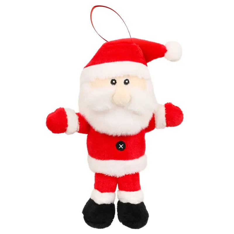 Father Christmas Finger Puppet Decoration featuring a classic red hat, white beard, red suit, black boots, and a small hanging loop. Inspired by The Puppet Company’s signature style, this ornament showcases simple detailing and a round button on its belly—making it an adorable addition to your Christmas tree décor.