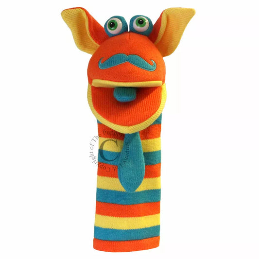 A vibrant Mango hand puppet for puppet shows that will entertain kids.