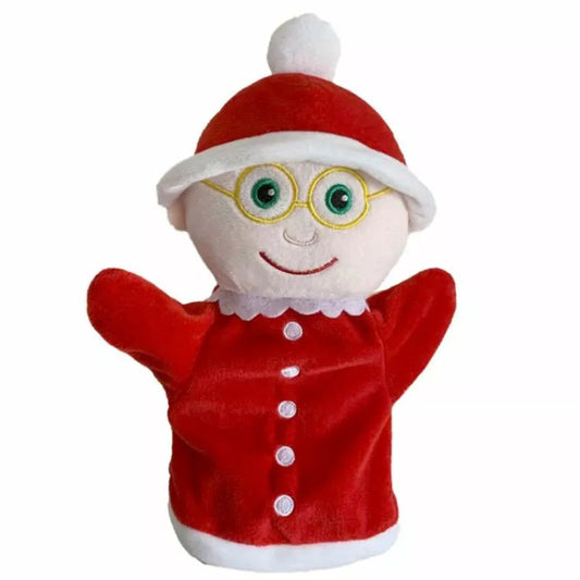 The Puppet Company My First Christmas Puppet Mrs Claus with glasses.