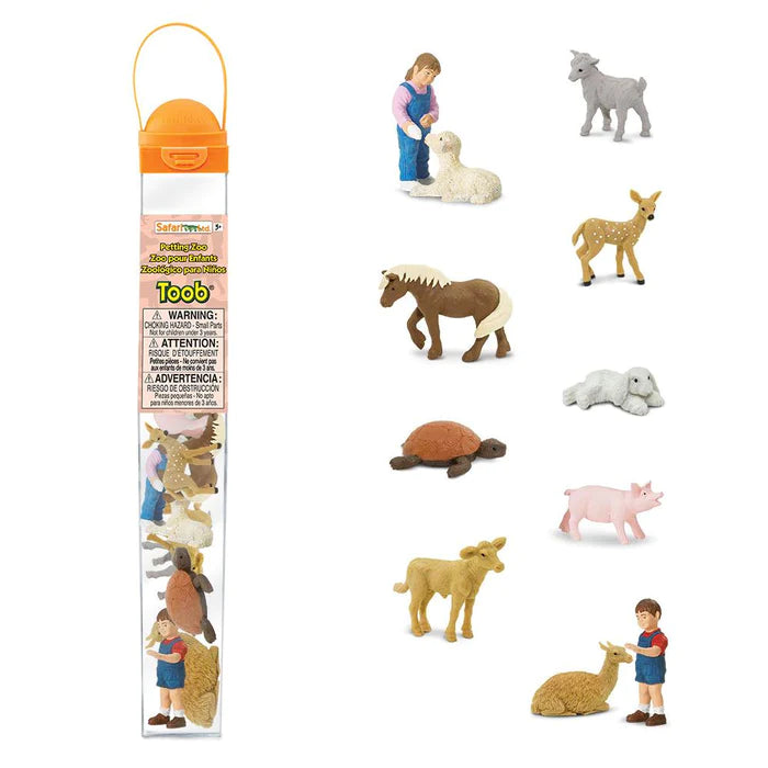 A set of TOOBS® Figurines Petting Zoo perfect for kids to engage in a puppet show.