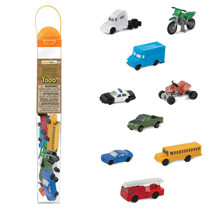 TOOBS® Figurines On the Road in a plastic tube perfect for kids.