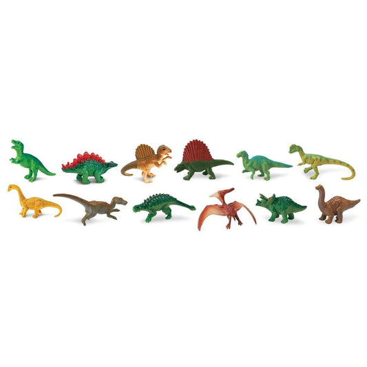 A group of TOOBs® Figurines Dinos for a puppet show.