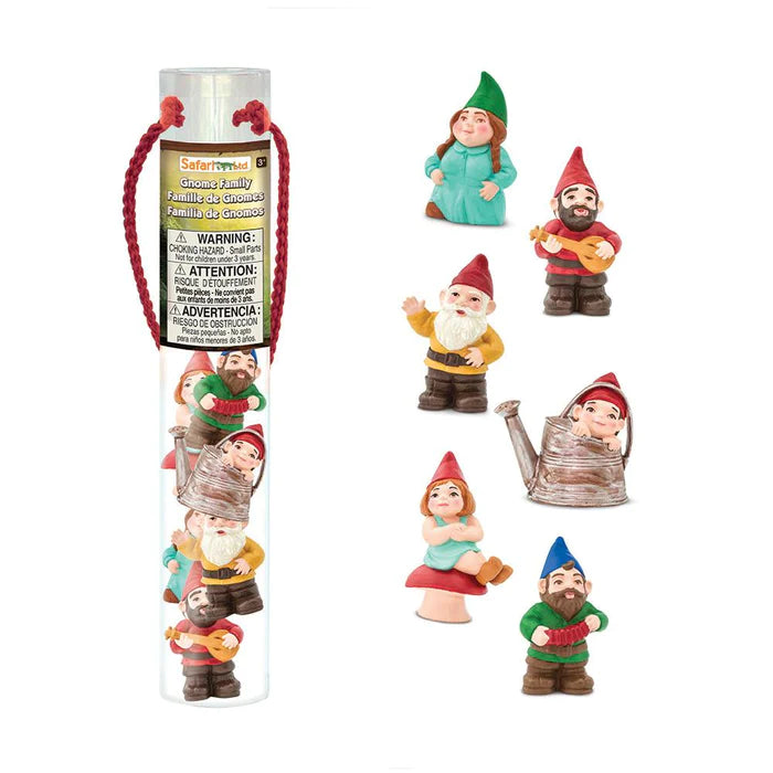 TOOBS® Figurines Gnome Family in a tube for kids.
