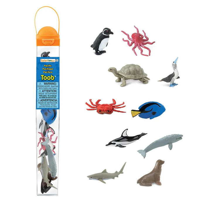 A tube of Pacific TOOB® figurines, perfect for puppet shows and entertaining kids.