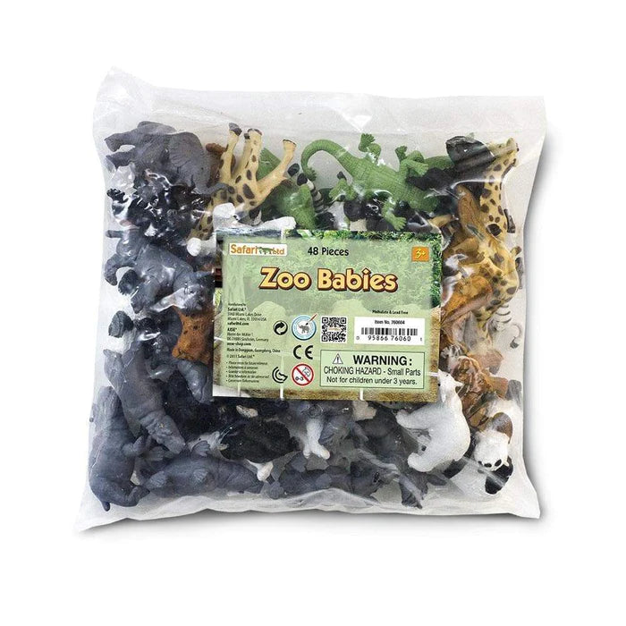 Bulk pack of TOOBS® Figurines Zoo Babies in a bag, ideal for kids' puppet show.