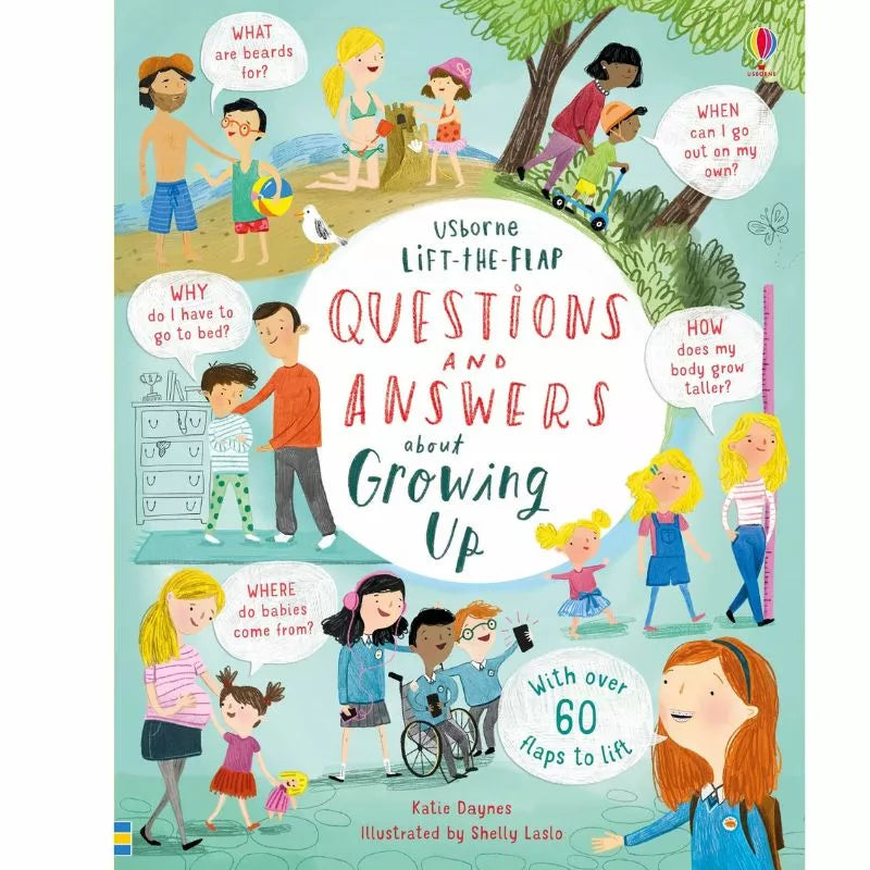 Usborne Lift-the-flap Questions and Answers about Growing Up - Children's questions and answers about growing up and puberty.