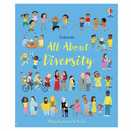 Usborne All About Diversity children's book featuring puppets for kids.