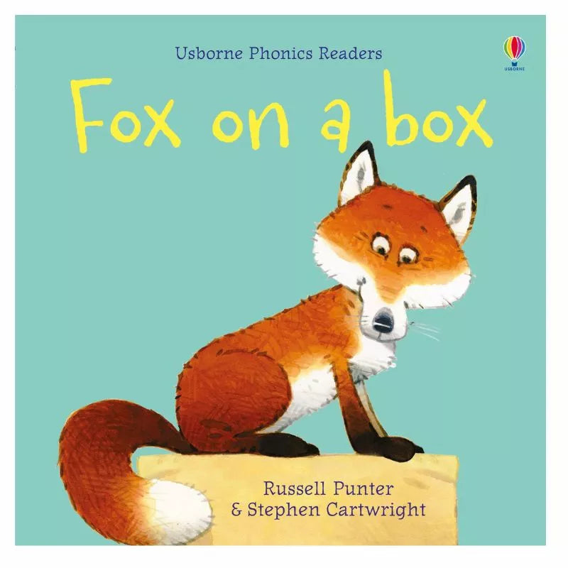 Usborne Phonics Readers: Fox on a box is an interactive book that introduces phonics to kids through an entertaining puppet show.