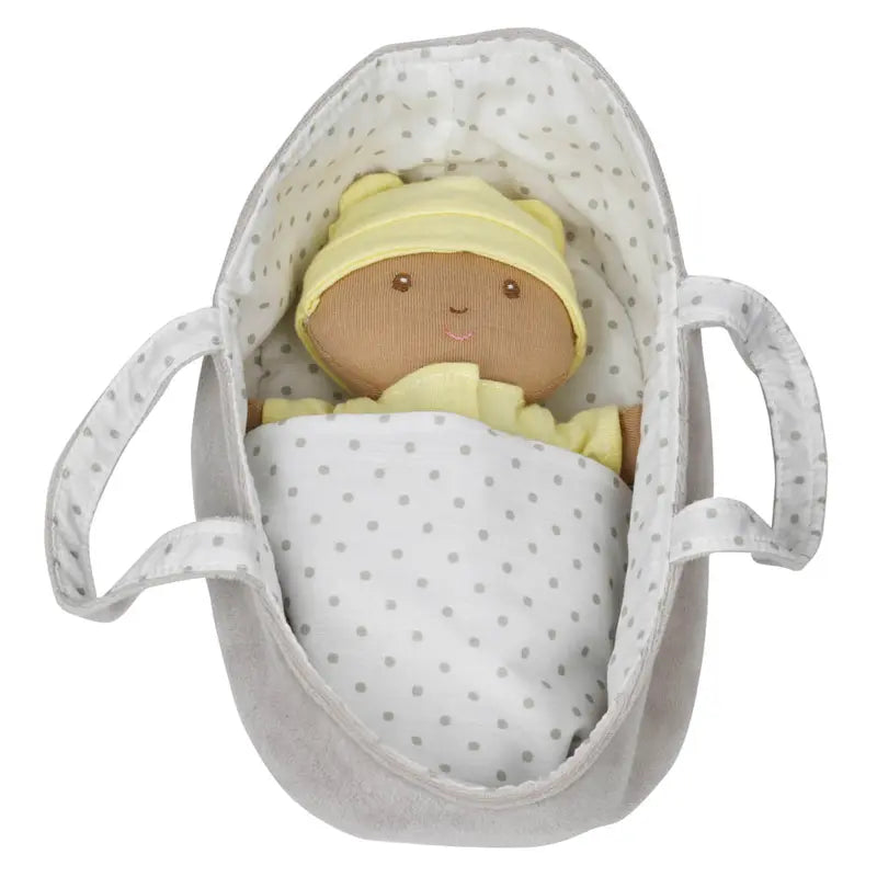Wilberry Baby Doll in Yellow Outfit (with Basket & Blanket)